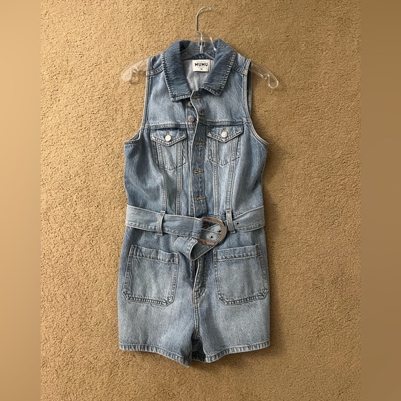 Chic Denim Romper ✨ - Picture 1 of 3